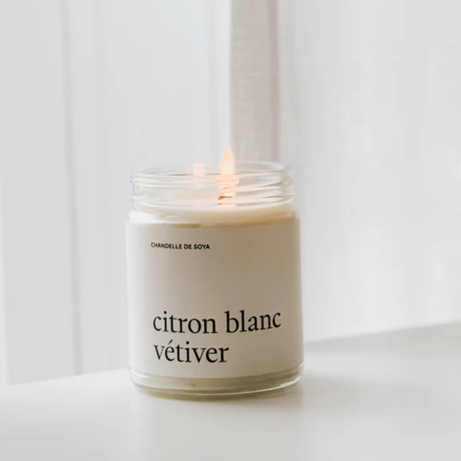 Chandelle de soya - Citron Blanc Vétiver