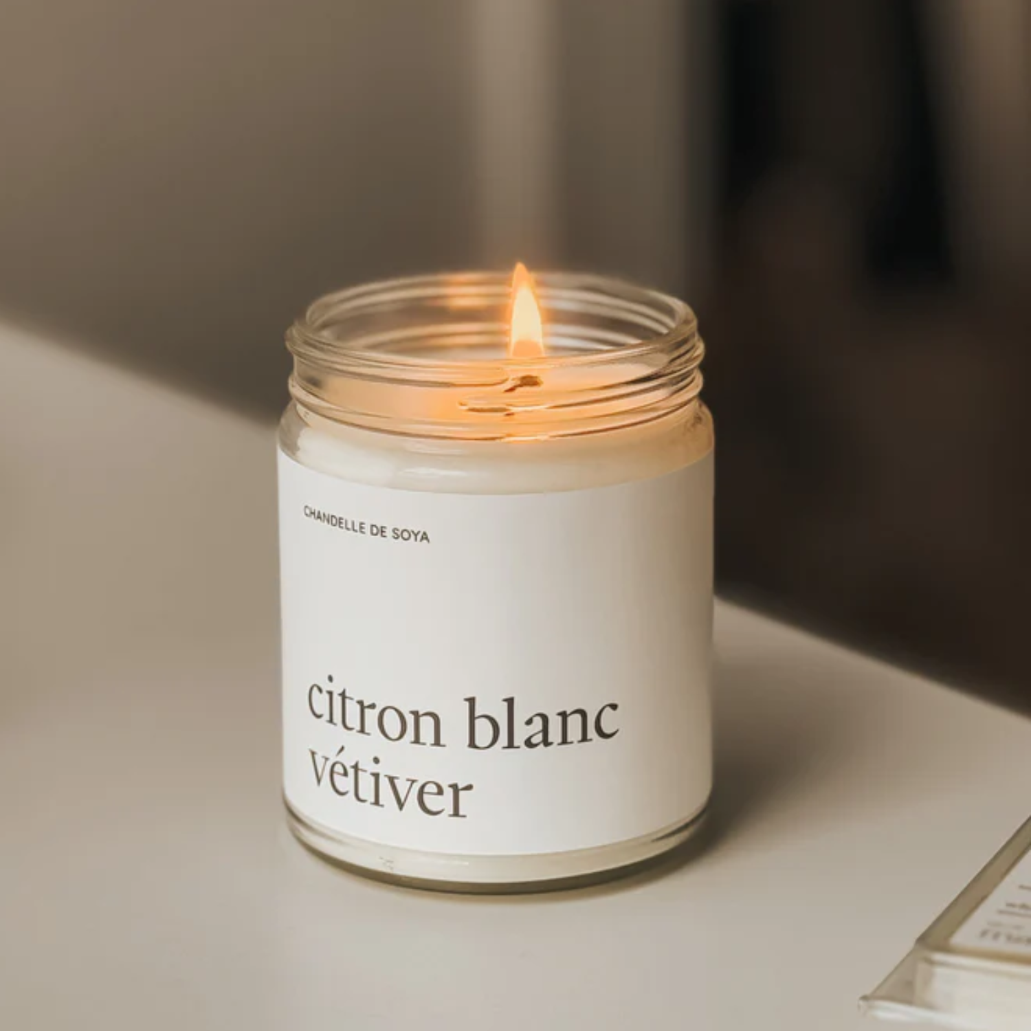 Chandelle de soya - Citron Blanc Vétiver