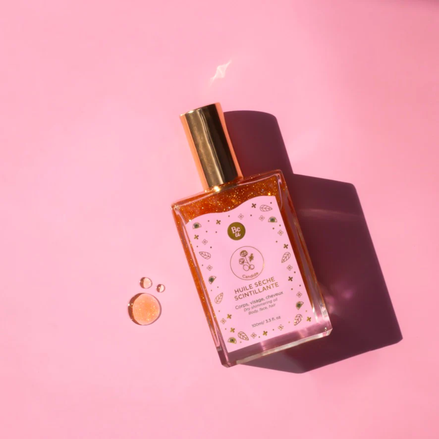 Huile sèche scintillante Corps, Visage, Cheveux