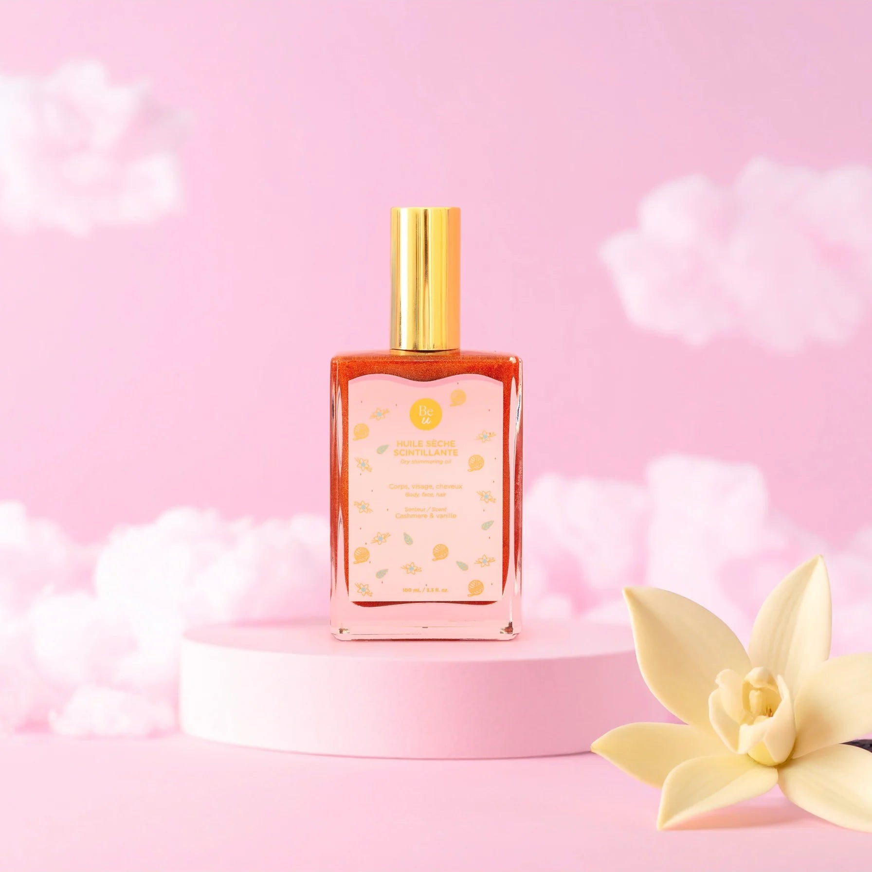 Huile sèche scintillante Corps, Visage, Cheveux